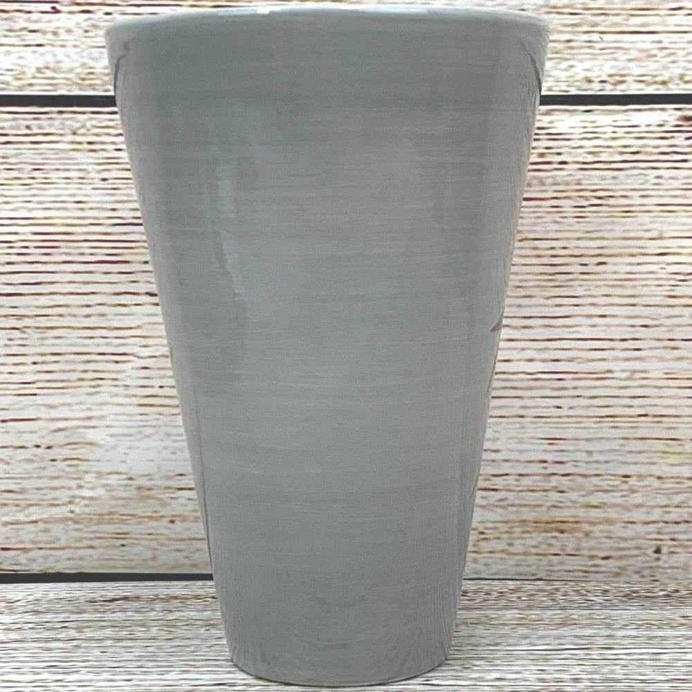 Ciao Italya for Nordstrom Vase, Made‎ in Italy, Gray Bamboo Design Pottery